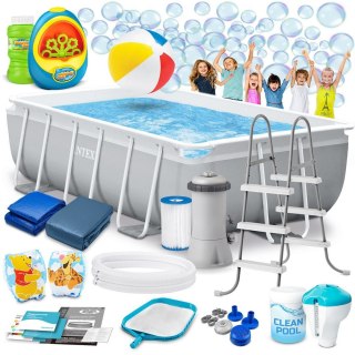 BASEN OGRODOWY STELAŻOWY 300 X 175 X 80 CM 18W1 INTEX 26784 + MASZYNA DO BANIEK GRATIS