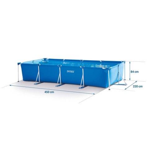 BASEN OGRODOWY STELAŻOWY 450 X 220 X 84 CM 15W1 INTEX 28273 + MASZYNKA DO BANIEK GRATIS