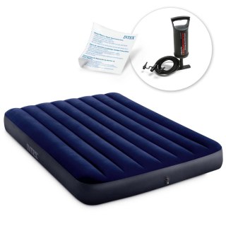 MATERAC DMUCHANY 191X137X25 CM Z POMPKĄ TŁOKOWĄ INTEX 64758