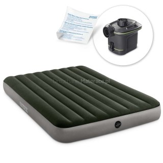 MATERAC DMUCHANY 203X152X25 CM Z POMPKĄ ELEKTRYCZNĄ INTEX 64779