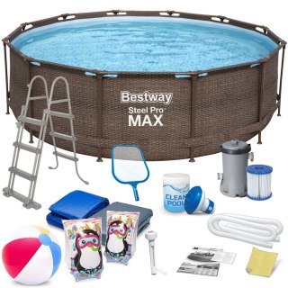BASEN OGRODOWY STELAŻOWY 366 X 100 CM 18W1 BESTWAY 56709
