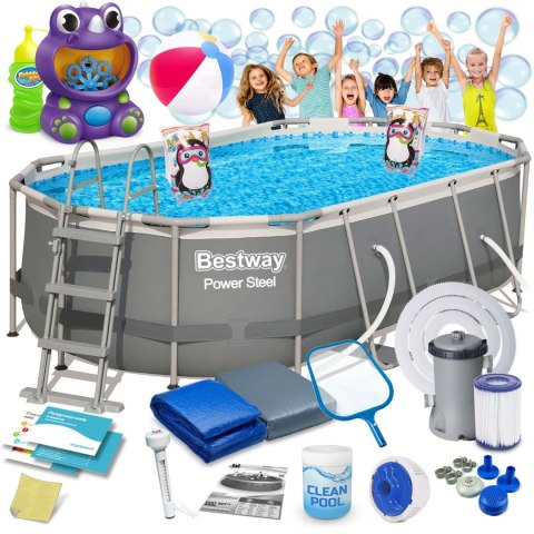 BASEN OGRODOWY STELAŻOWY 427 X 250 X 100 CM 18W1 BESTWAY 56620