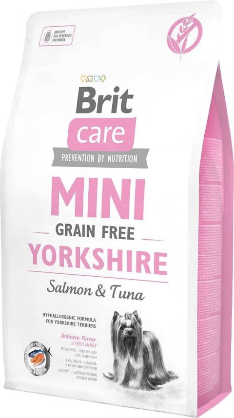 Brit Care Adult Mini GF Salmon & Tuna - Yorkshire - sucha karma z łososiem i tuńczykiem dla psów dorosłych ras miniaturowych - 7 Brit Care Adult Mini GF Salmon & Tuna - Yorkshire - sucha karma z łososiem i tuńczykiem dla psów dorosłych ras miniaturowych - 7