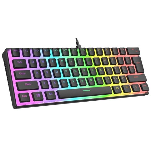 Klawiatura przewodowa Rampage RADIANT K11 gamingowa mechaniczna Pudding RGB RED Klawiatura przewodowa Rampage RADIANT K11 gamingowa mechaniczna Pudding RGB RED