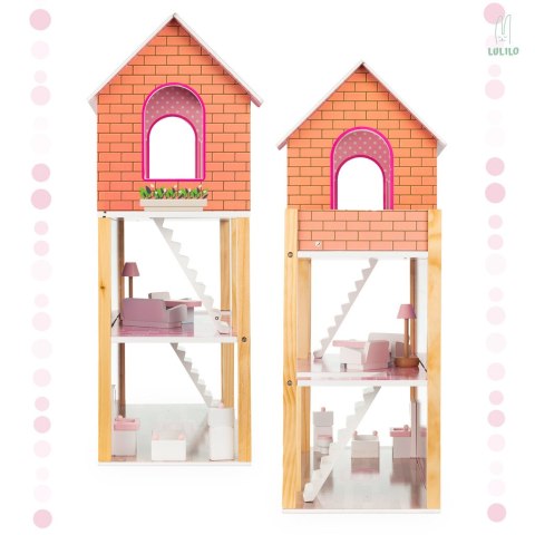 Domek dla lalek drewniany LULILO Tulipo 70cm Domek dla lalek drewniany LULILO Tulipo 70cm