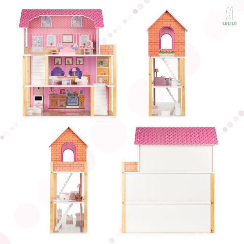 Domek dla lalek drewniany LULILO Tulipo 70cm Domek dla lalek drewniany LULILO Tulipo 70cm