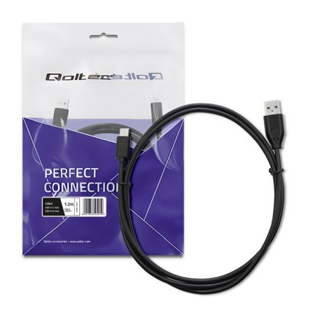 Qoltec Kabel USB 3.1 typ C męski | USB 3.0 A męski | 1.2m Qoltec Kabel USB 3.1 typ C męski | USB 3.0 A męski | 1.2m