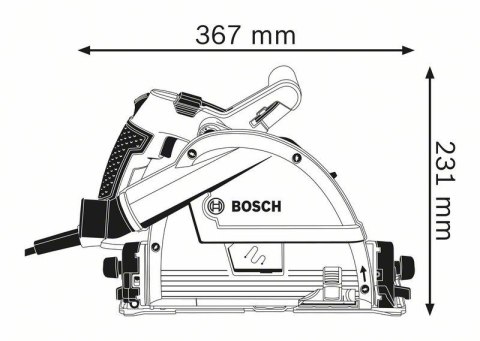 Bosch 0 601 675 001 przenośna pilarka tarczowa 16,5 cm 6250 RPM 1400 W Bosch 0 601 675 001 przenośna pilarka tarczowa 16,5 cm 6250 RPM 1400 W