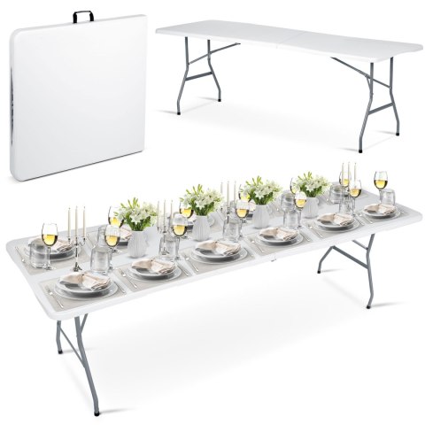 Stół ogrodowy składany 244 cm Plonos biały