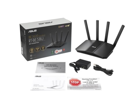 ASUS RT-BE58U router bezprzewodowy 2.5 Gigabit Ethernet Dual-band (2.4 GHz/5 GHz) Czarny ASUS RT-BE58U router bezprzewodowy 2.5 Gigabit Ethernet Dual-band (2.4 GHz/5 GHz) Czarny