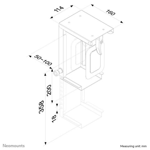 Neomounts CPU-D075BLACK uchwyt do komputera Uchwyt na procesor montowany na biurku Czarny Neomounts CPU-D075BLACK uchwyt do komputera Uchwyt na procesor montowany na biurku Czarny