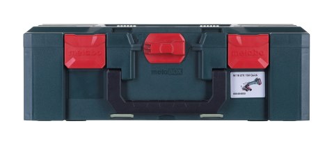 Szlifierka kątowa METABO W 18 LTX 150 QUICK (600404650) + walizka metaBOX 165 L Zielony, Czarny Szlifierka kątowa METABO W 18 LTX 150 QUICK (600404650) + walizka metaBOX 165 L Zielony, Czarny