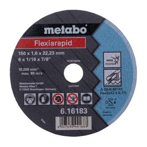 Szlifierka kątowa METABO W 18 LTX 150 QUICK (600404650) + walizka metaBOX 165 L Zielony, Czarny Szlifierka kątowa METABO W 18 LTX 150 QUICK (600404650) + walizka metaBOX 165 L Zielony, Czarny