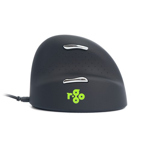 Ergonomiczna mysz dla praworęcznych R-Go Pele HE USB duża czarna/srebrna retail