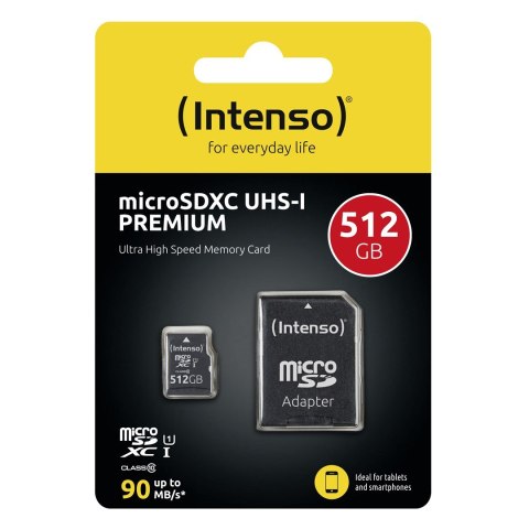 Intenso microSD Karte UHS-I Premium 512 GB Klasa 10 Intenso microSD Karte UHS-I Premium 512 GB Klasa 10
