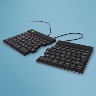 Klawiatura R-Go Split Break ergonomiczna UK-išdestymas juodas