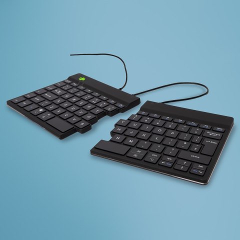 Klawiatura R-Go Split Break ergonomiczna UK-išdestymas juodas
