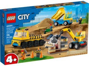 LEGO 60391 City - Ciężarówki i dźwig z kulą wyburzeniową LEGO 60391 City - Ciężarówki i dźwig z kulą wyburzeniową