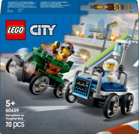 LEGO 60459 CITY - Zestaw wyścigówek: samolot kontra łóżko szpitalne LEGO 60459 CITY - Zestaw wyścigówek: samolot kontra łóżko szpitalne