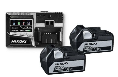 HIKOKI.AKUMULATOR 18V 5,0Ah BSL1850 2szt. +ŁADOWARKA UC18YSL3 %%%