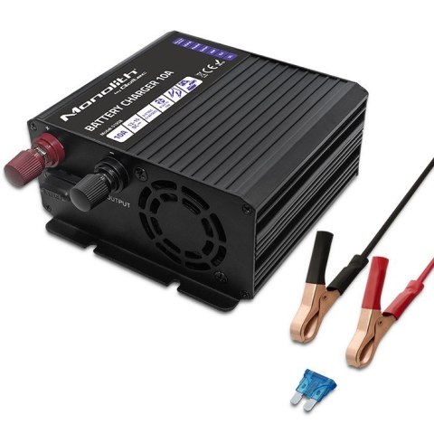 QOLTEC ŁADOWARKA DO AKUMULATORÓW MONOLITH LIFEPO4 AGM GEL SLA | 10A | 12V QOLTEC ŁADOWARKA DO AKUMULATORÓW MONOLITH LIFEPO4 AGM GEL SLA | 10A | 12V