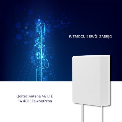 QOLTEC ANTENA 4G LTE | 14DBI | ZEWNĘTRZNA QOLTEC ANTENA 4G LTE | 14DBI | ZEWNĘTRZNA