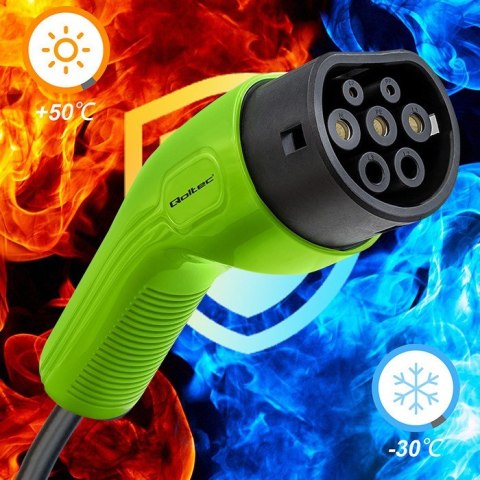QOLTEC KABEL EV TYP2 DO ŁADOWANIA SAMOCHODU | 22KW | 32A | 5M QOLTEC KABEL EV TYP2 DO ŁADOWANIA SAMOCHODU | 22KW | 32A | 5M