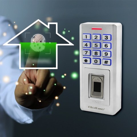 QOLTEC ZAMEK SZYFROWY OBERON Z CZYTNIKIEM LINII PAPILARNYCH | RFID | KOD | KARTA | BRELOK | DZWONEK | IP68 | EM QOLTEC ZAMEK SZYFROWY OBERON Z CZYTNIKIEM LINII PAPILARNYCH | RFID | KOD | KARTA | BRELOK | DZWONEK | IP68 | EM