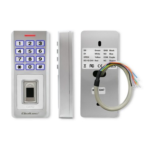QOLTEC ZAMEK SZYFROWY OBERON Z CZYTNIKIEM LINII PAPILARNYCH | RFID | KOD | KARTA | BRELOK | DZWONEK | IP68 | EM QOLTEC ZAMEK SZYFROWY OBERON Z CZYTNIKIEM LINII PAPILARNYCH | RFID | KOD | KARTA | BRELOK | DZWONEK | IP68 | EM