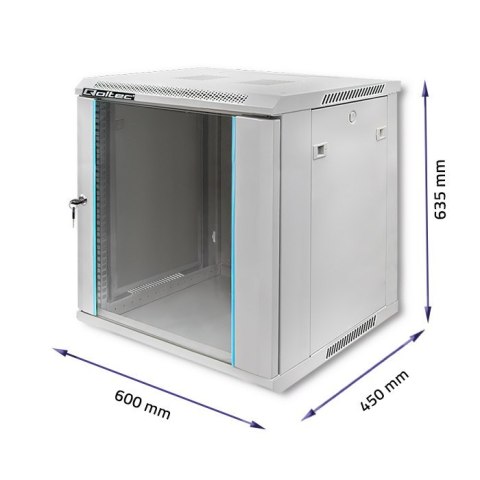 QOLTEC SZAFA RACK 19" | 12U | 600X635X450 QOLTEC SZAFA RACK 19" | 12U | 600X635X450