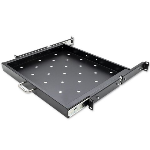 Qoltec 54509 Półka z uchwytem do szafy RACK | 600*600 | Wysuwana | Czarna Qoltec 54509 Półka z uchwytem do szafy RACK | 600*600 | Wysuwana | Czarna
