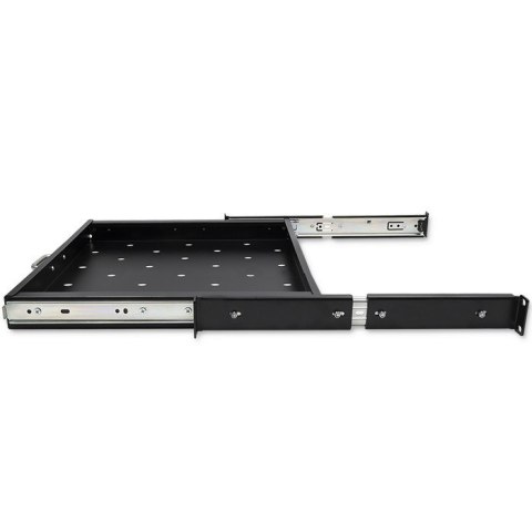 Qoltec 54509 Półka z uchwytem do szafy RACK | 600*600 | Wysuwana | Czarna Qoltec 54509 Półka z uchwytem do szafy RACK | 600*600 | Wysuwana | Czarna