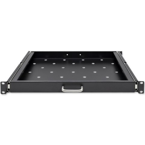 Qoltec 54509 Półka z uchwytem do szafy RACK | 600*600 | Wysuwana | Czarna Qoltec 54509 Półka z uchwytem do szafy RACK | 600*600 | Wysuwana | Czarna