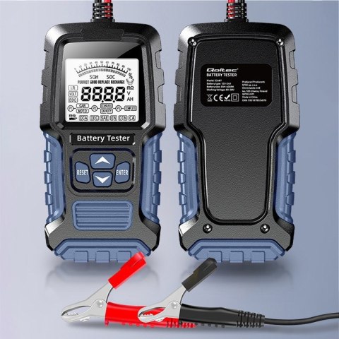 Qoltec Cyfrowy tester akumulatora z wyświetlaczem LCD | 12V | 24V | 3Ah-400Ah Qoltec Cyfrowy tester akumulatora z wyświetlaczem LCD | 12V | 24V | 3Ah-400Ah