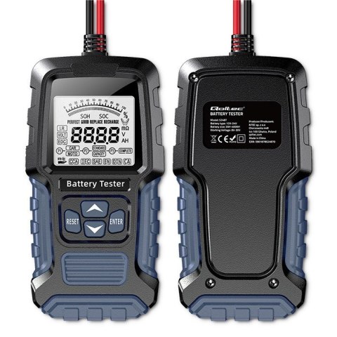 Qoltec Cyfrowy tester akumulatora z wyświetlaczem LCD | 12V | 24V | 3Ah-400Ah Qoltec Cyfrowy tester akumulatora z wyświetlaczem LCD | 12V | 24V | 3Ah-400Ah