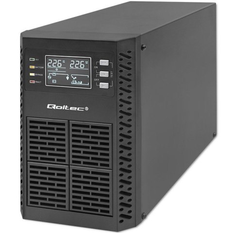 QOLTEC ZASILACZ AWARYJNY UPS 1KVA | 1000W | POWER FACTOR 1.0 | LCD | EPO | USB | ON-LINE QOLTEC ZASILACZ AWARYJNY UPS 1KVA | 1000W | POWER FACTOR 1.0 | LCD | EPO | USB | ON-LINE