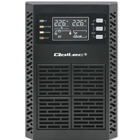QOLTEC ZASILACZ AWARYJNY UPS 1KVA | 1000W | POWER FACTOR 1.0 | LCD | EPO | USB | ON-LINE QOLTEC ZASILACZ AWARYJNY UPS 1KVA | 1000W | POWER FACTOR 1.0 | LCD | EPO | USB | ON-LINE
