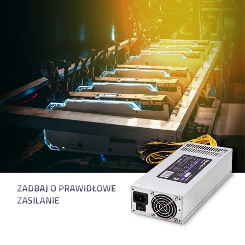 QOLTEC ZASILACZ PCI-E 1850W | 80 PLUS PLATINUM | GAMING MINER QOLTEC ZASILACZ PCI-E 1850W | 80 PLUS PLATINUM | GAMING MINER