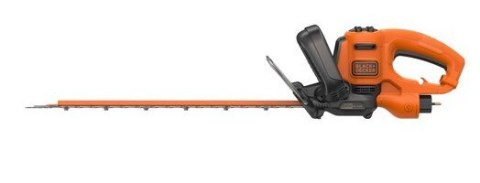 Black & Decker Black + Decker Elektro-Heckenschere (500W, 50 cm Schwertlänge, 22 mm Schnittstärke, Bügel-Zweithandgriff und tran