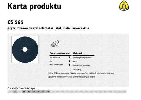 K.FIBRA KRĄŻEK 125 gr. 36 CS565 /25szt K.FIBRA KRĄŻEK 125 gr. 36 CS565 /25szt