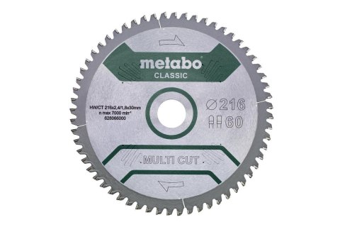 Metabo 628066000 ostrze do piły tarczowej 21,6 cm 1 szt. Metabo 628066000 ostrze do piły tarczowej 21,6 cm 1 szt.