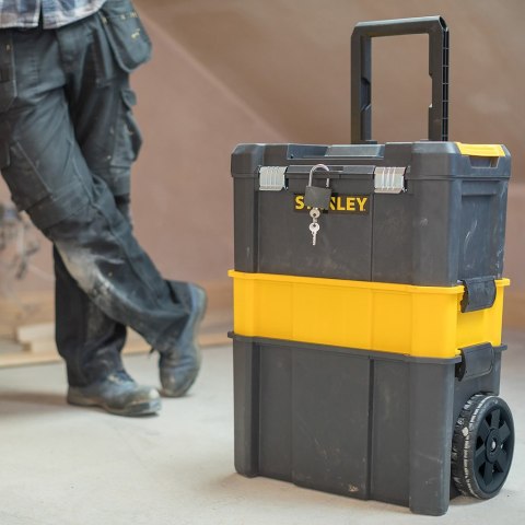 Stanley Essential Twarda kaseta na narzędzie Plastik Szary, Żółty