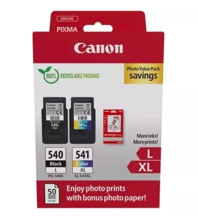 Zestaw tuszy CANON PG540L/CL541XL PVP 5224B012 Zestaw tuszy CANON PG540L/CL541XL PVP 5224B012