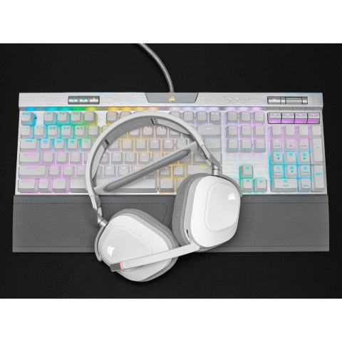 Corsair HS80 RGB Zestaw słuchawkowy Bezprzewodowy Opaska na głowę Gaming Biały Corsair HS80 RGB Zestaw słuchawkowy Bezprzewodowy Opaska na głowę Gaming Biały