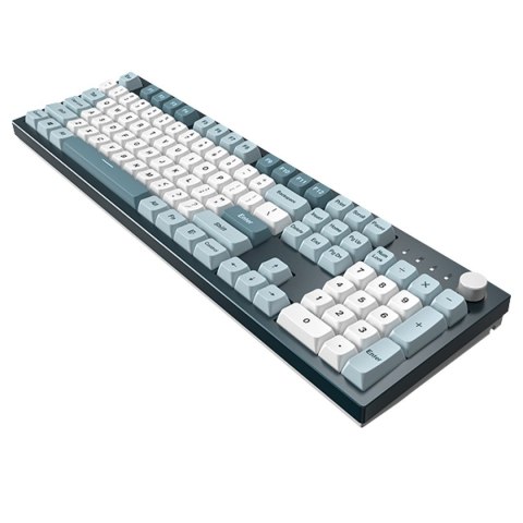 Montech MKey klawiatura Gaming USB Szary, Jasny Niebieski, Biały
