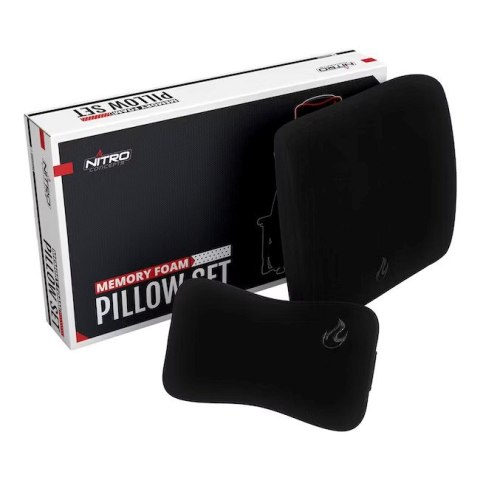 Nitro Concepts Memory Foam Pillow Set Black/Black - zestaw poduszek z pianki Nitro Concepts Memory Foam Pillow Set Black/Black - zestaw poduszek z pianki
