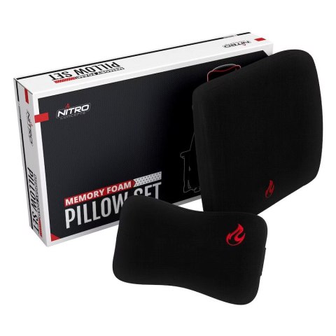 Nitro Concepts Memory Foam Pillow Set Black/Red - zestaw poduszek z pianki Nitro Concepts Memory Foam Pillow Set Black/Red - zestaw poduszek z pianki