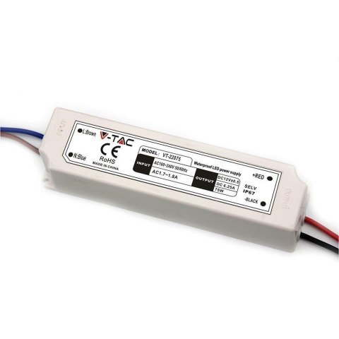 Zasilacz LED V-TAC VT-22075 75W 12V 6.25A IP67 Hermetyczny, Filtr EMI (SKU 3235) Biały Zasilacz LED V-TAC VT-22075 75W 12V 6.25A IP67 Hermetyczny, Filtr EMI (SKU 3235) Biały