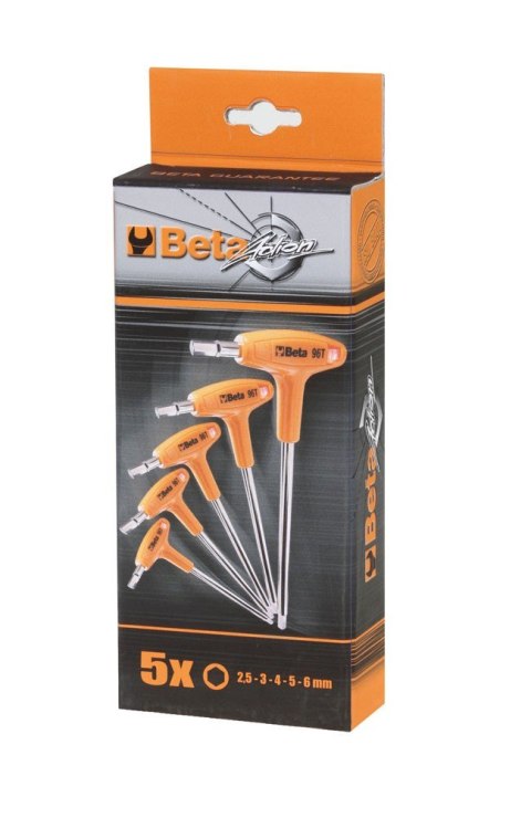 BETA Klucz trzpieniowy kątowy komplet 5 szt. 2.5-3-4-5-6mm BETA Klucz trzpieniowy kątowy komplet 5 szt. 2.5-3-4-5-6mm