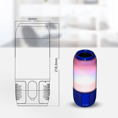 Bezprzewodowy głośnik LED V-TAC SMART VT-7456 RGB Bluetooth 2x3W (SKU 8569) Niebieski Bezprzewodowy głośnik LED V-TAC SMART VT-7456 RGB Bluetooth 2x3W (SKU 8569) Niebieski